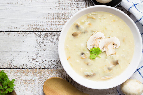 آموزش آشپزی / طرز تهیه سوپ شیر و قارچ غلیظ مقوی برای افطار