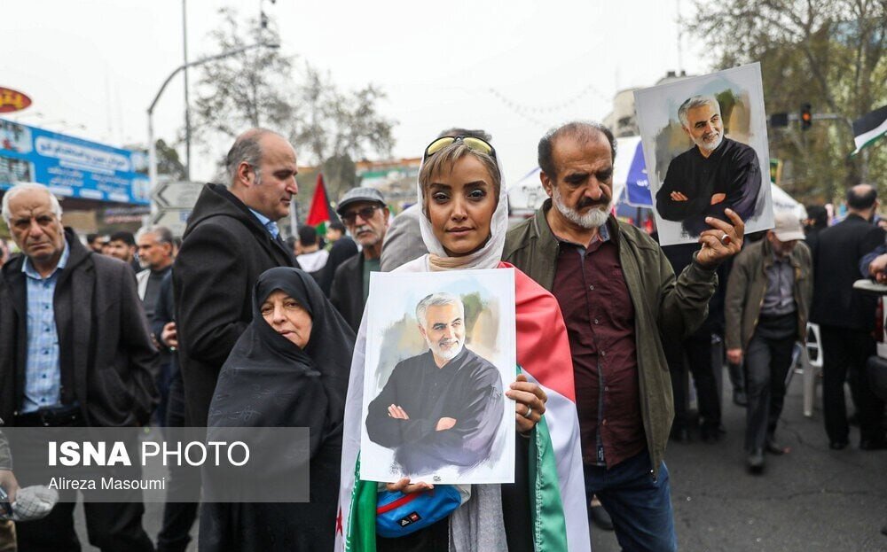راهپیمایی روز جهانی قدس در سراسر کشور/ زینب نصرالله: شهادت رهبران ما باعث تضعیف مقاومت نمیشود