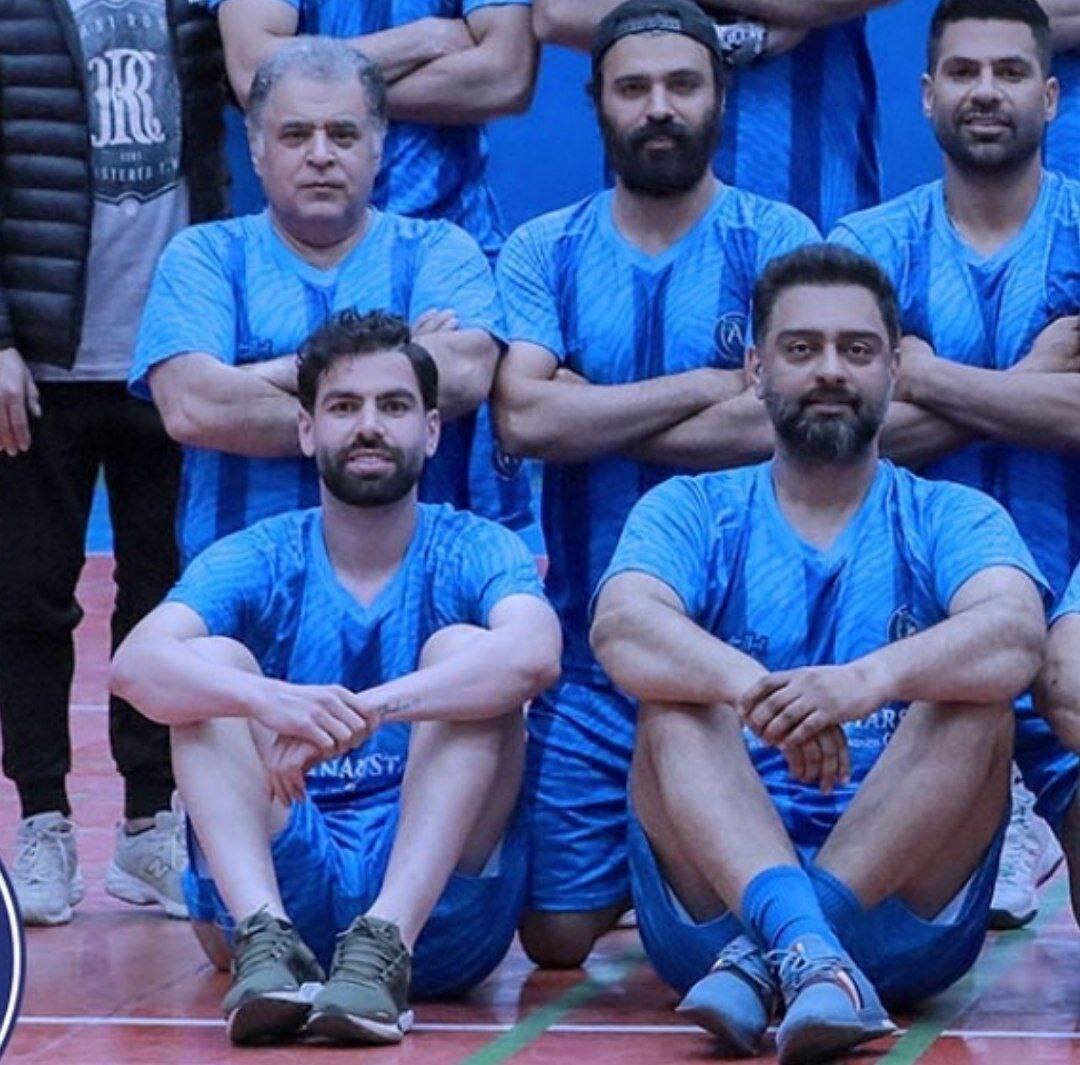 عجیب اما واقعی؛ ستاره پرسپولیس در تمرین تیم والیبال هنرمندان + عکس