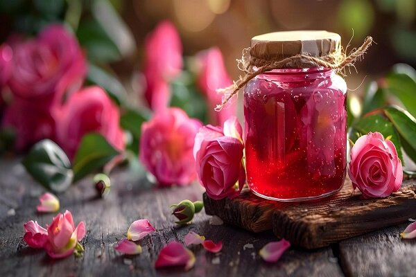 آموزش شیرینی پزی / طرز تهیه مربای گل محمدی با گلبرگ تازه