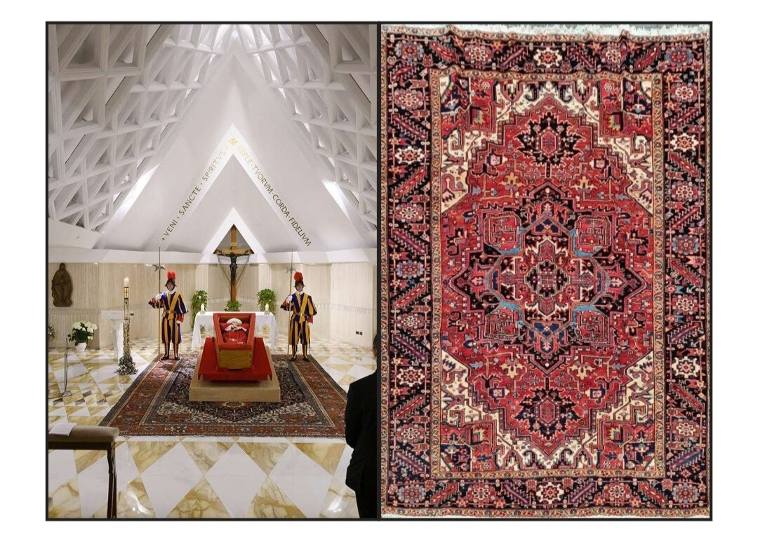 فرش ایرانی بدرقه راه پاپ فرانسیس + عکس