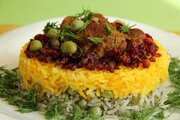 آموزش آشپزی / طرز تهیه نخود فرنگی پلو مجلسی با گوشت و مرغ