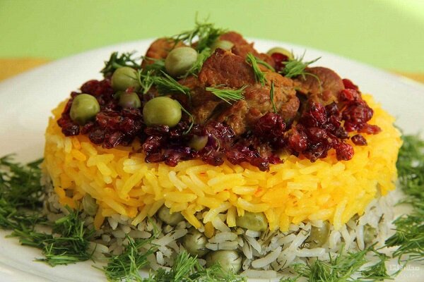 آموزش آشپزی / طرز تهیه نخود فرنگی پلو مجلسی با گوشت و مرغ