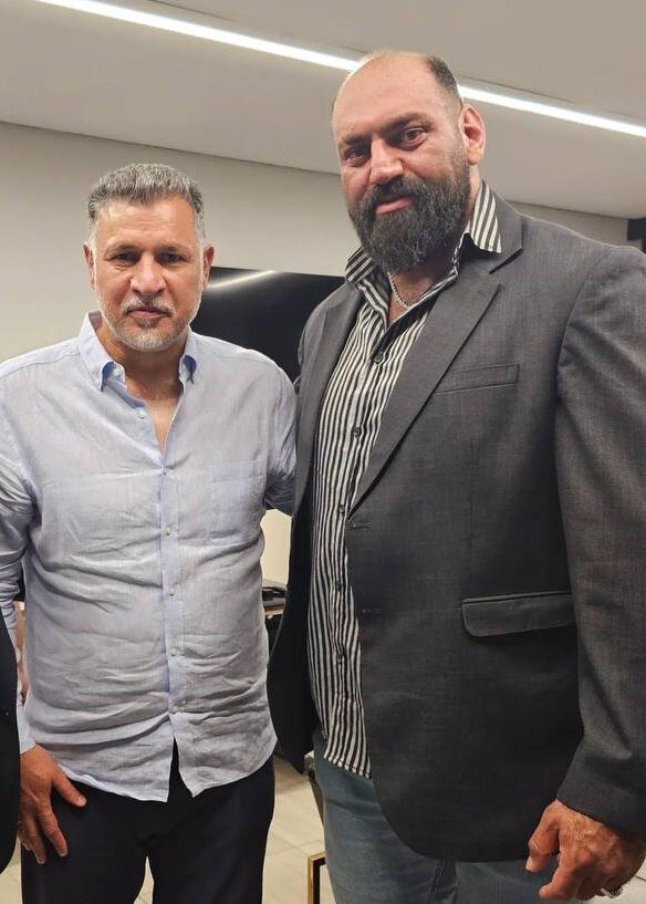 ملاقات قوی‌ترین مرد ایران با علی دایی + عکس