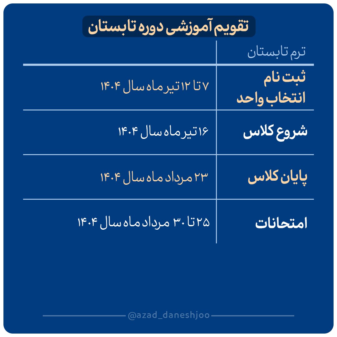 زمان  پایان کلاس‌ها و امتحانات ترم تابستان دانشگاه آزاد اسلامی اعلام شد