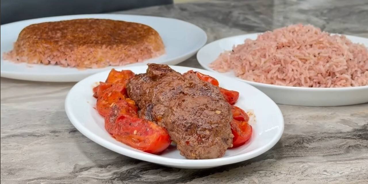 آموزش آشپزی / طرز تهیه کته سماقی با کباب تابه ای مخصوص