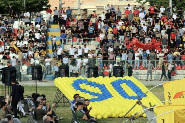 جشن صعود تیم فوتبال ۹۰ ارومیه به لیگ دسته یک کشور با حضور مسئولان استان