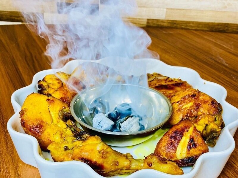 آموزش آشپزی / طرز تهیه ران مرغ دودی بدون منقل و آتش