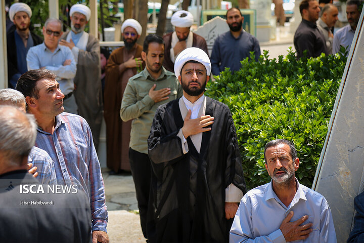 تشییع پیکر آیت‌الله شیخ محمد حجتی هرسینی در کرمانشاه