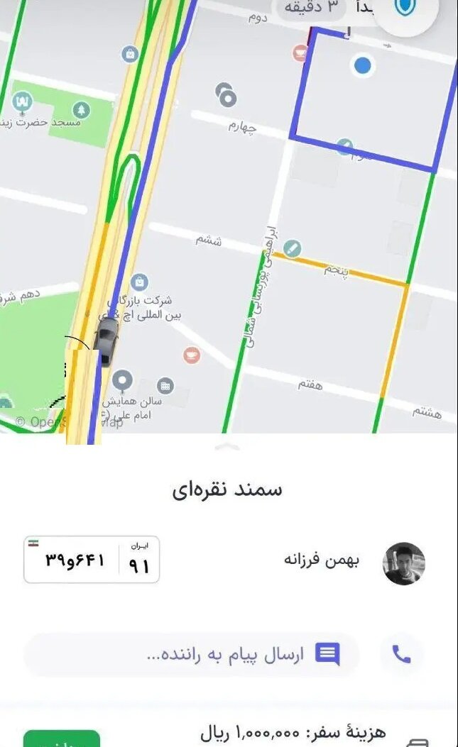 سکوت اسنپ درباره عضویت قاتل الهه حسیننژاد در این پلتفرم به عنوان راننده