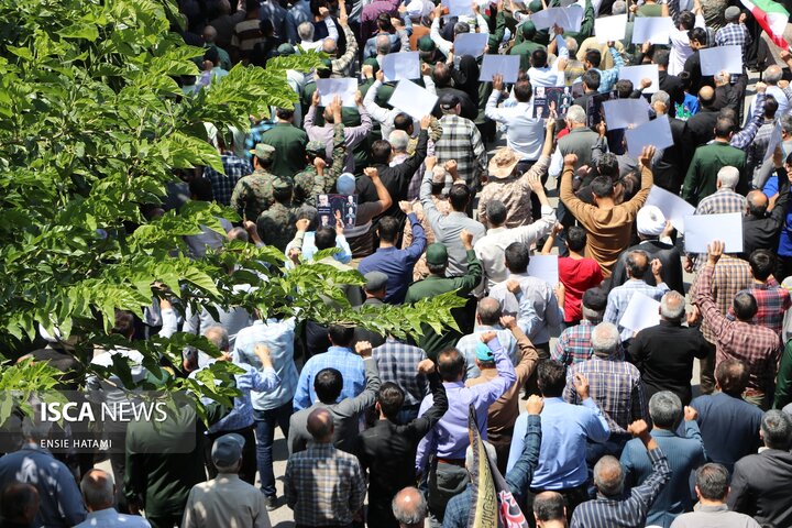 خشم و خروش مردم بجنورد علیه تهاجم رژیم صهیونیستی