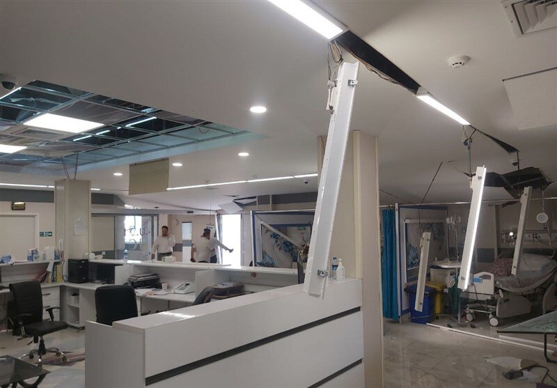 حمله اسرائیل به کنار بیمارستان فارابی کرمانشاه + تصاویر