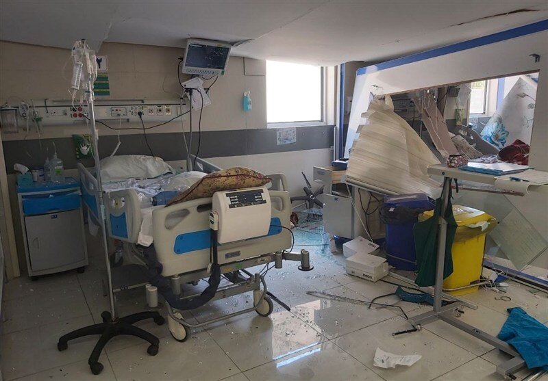 حمله اسرائیل به کنار بیمارستان فارابی کرمانشاه + تصاویر