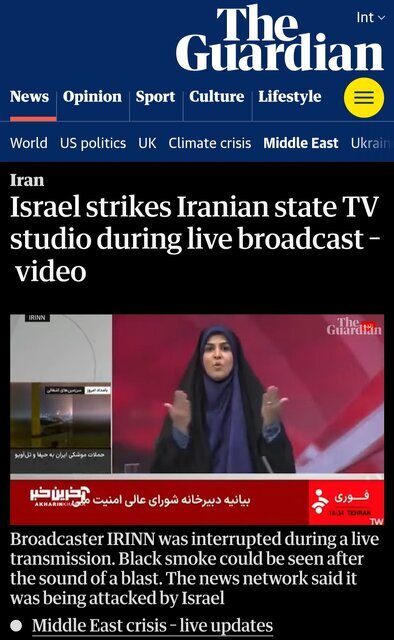 بازتاب جهانی حمله رژیم صهیونیستی به صداوسیما + عکس