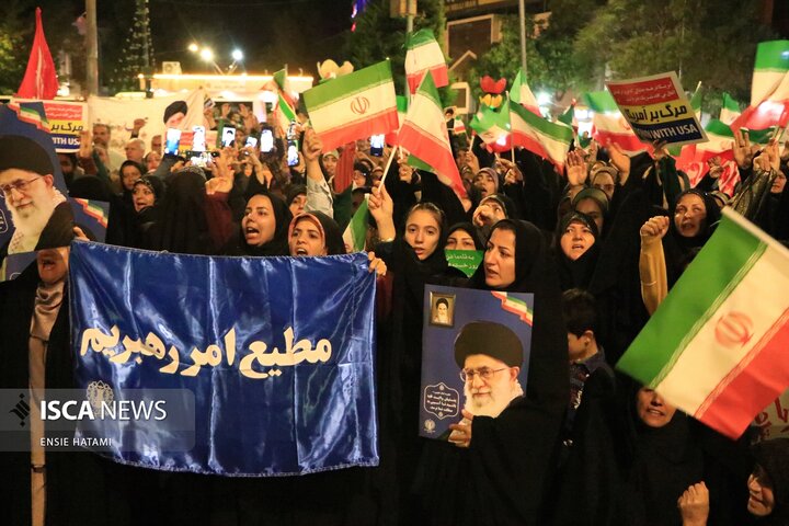 تجمع مردم بجنورد در اعتراض به یاوه‌گویی‌های ترامپ