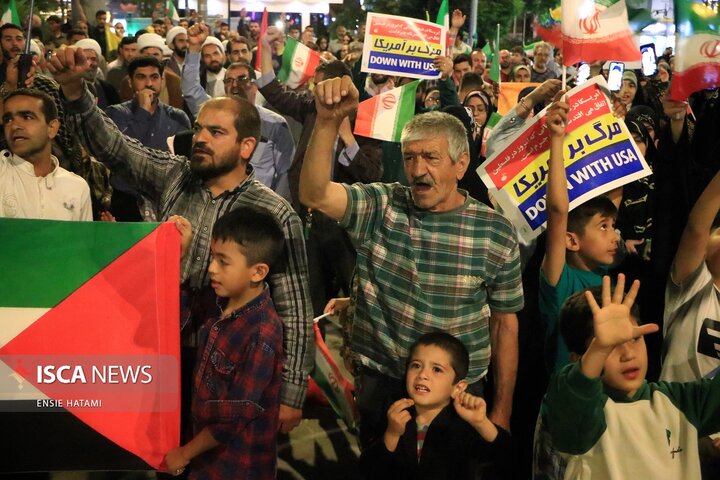 تجمع مردم بجنورد در اعتراض به یاوه‌گویی‌های ترامپ
