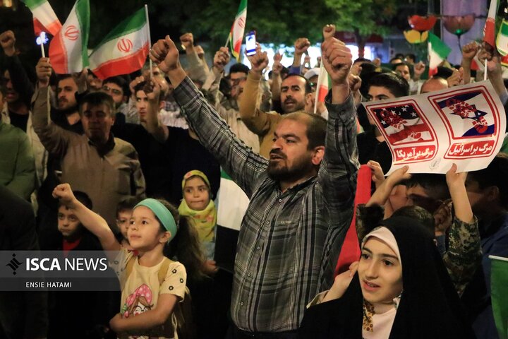 تجمع مردم بجنورد در اعتراض به یاوه‌گویی‌های ترامپ