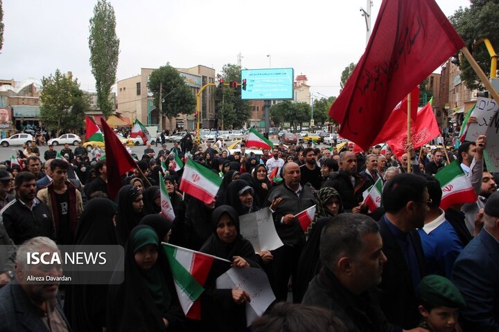 تجمع مردم اردبیل در محکومیت تجاوز آمریکا به تاسیسات هسته ای