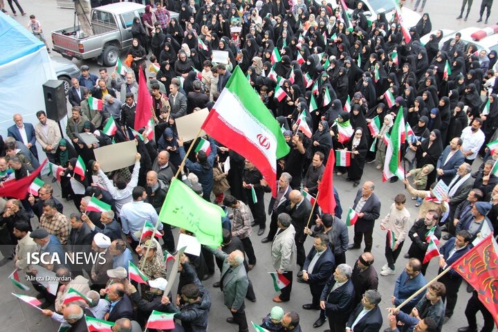 تجمع مردم اردبیل در محکومیت تجاوز آمریکا به تاسیسات هسته ای