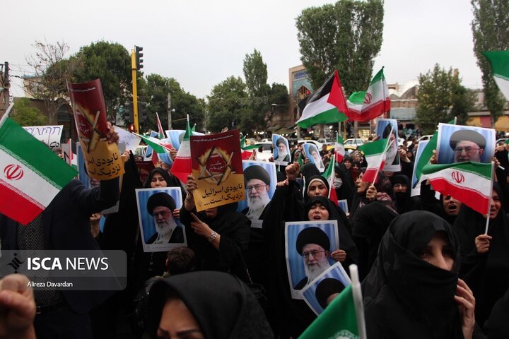 تجمع مردم اردبیل در محکومیت تجاوز آمریکا به تاسیسات هسته ای