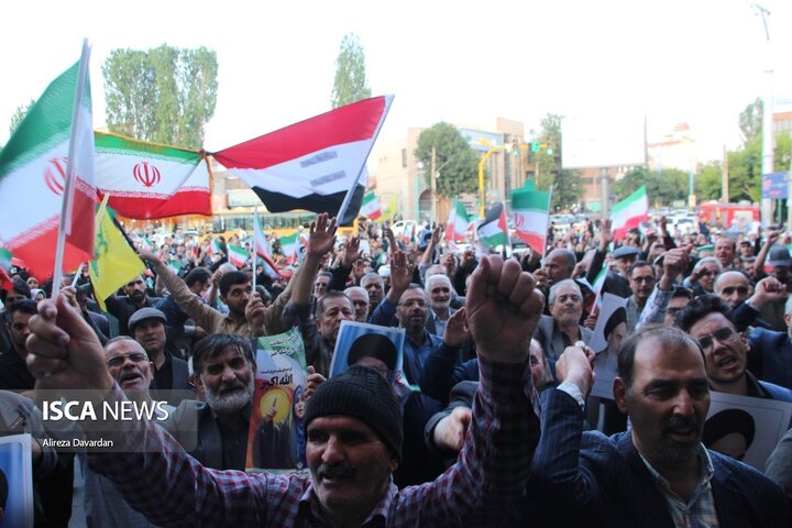 تجمع اردبیلی ها در حمایت از عملیات بشارت فتح