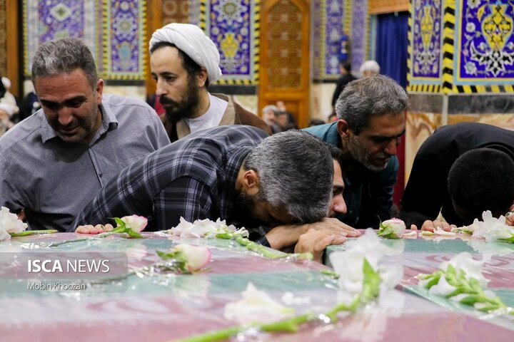مراسم وداع با شهدای حمله اخیر رژیم صهیونیستی به تیپ 18 الغدیر یزد