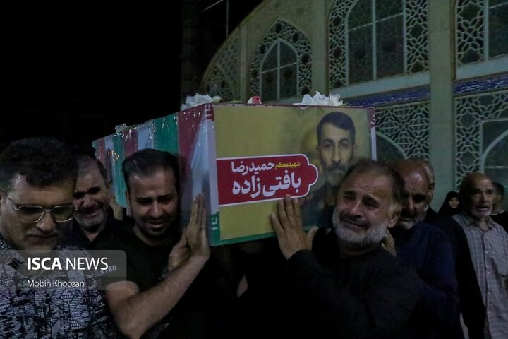 مراسم وداع با شهدای حمله اخیر رژیم صهیونیستی به تیپ 18 الغدیر یزد