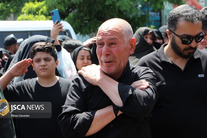 تشییع پیکر شهید قهرمانی در اردبیل