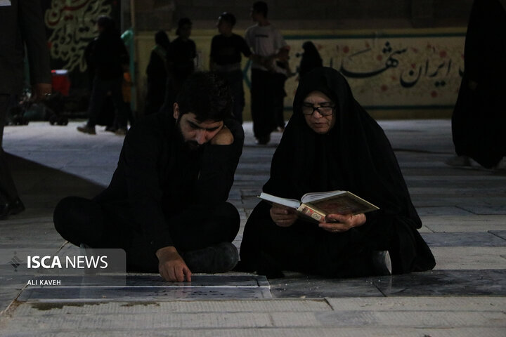 عزاداری شب تاسوعا در آستان مقدس عباس بن موسی (ع) بجنورد