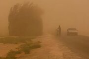 سرعت وزش باد در زابل به ۱۰۱ کیلومتر در ساعت رسید