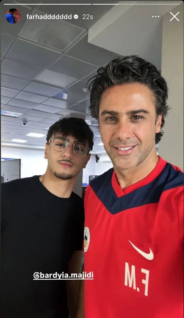 سلفی جدید فرهاد مجیدی با پسرش در امارات + عکس