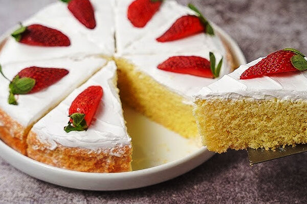 آموزش شیرینی پزی / طرز تهیه کیک شیر داغ