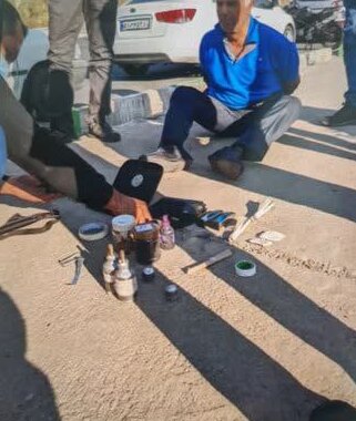 تصاویری از لحظه دستگیری بهروز احسانی به همراه تجهیزات انفجاری