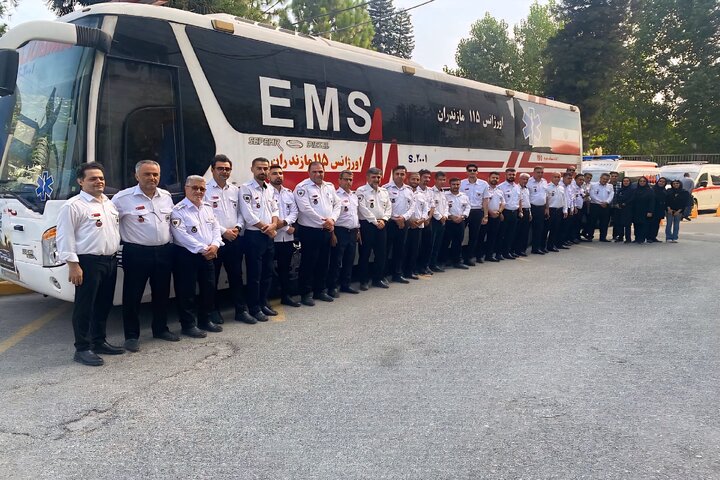 اعزام تیم‌های فوریت‌های پزشکی اورژانس ۱۱۵ مازندران به مرز مهران