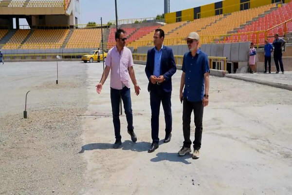 بازدید مدیرکل ورزش و جوانان آذربایجان‌غربی از روند زیرساختی ورزشگاه شهید باکری ارومیه