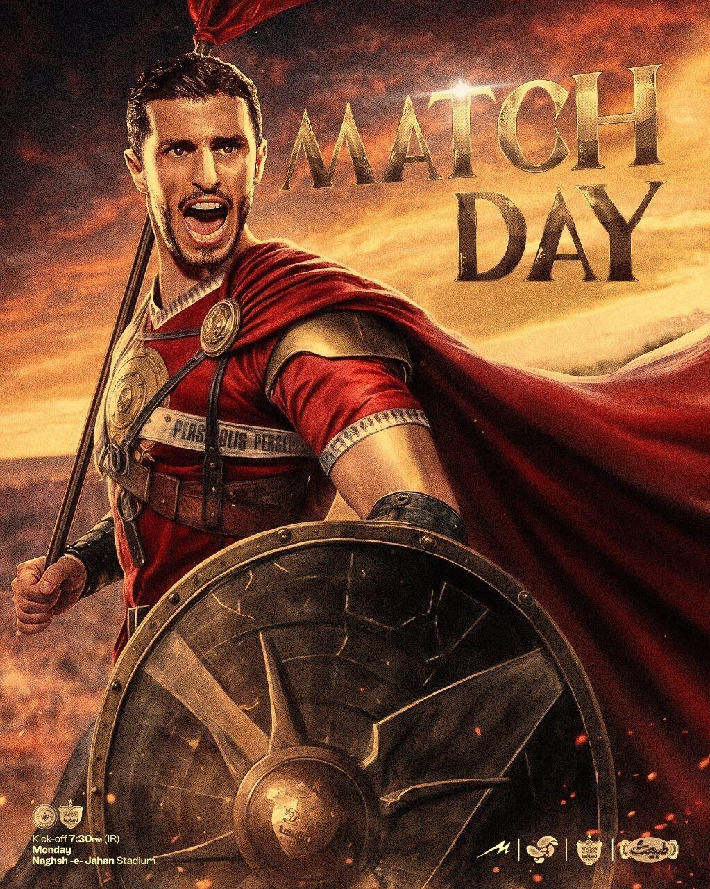پوستر پرسپولیس برای بازی با سپاهان / علیپور گلادیاتور شد