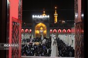 آیین عزاداری شب شهادت امام رضا(ع) در حرم مطهر برگزار شد