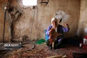 هنر بومی «جاروبافی» در روستای ملاحسن خراسان شمالی