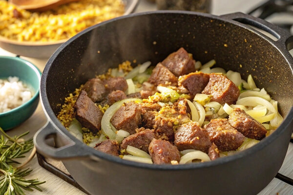 آموزش آشپزی / طرز تهیه عربی پلوی عالی و خوشمزه با نخود و گوشت