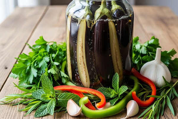 آموزش آشپزی / طرز تهیه ترشی بادمجان شکم پر