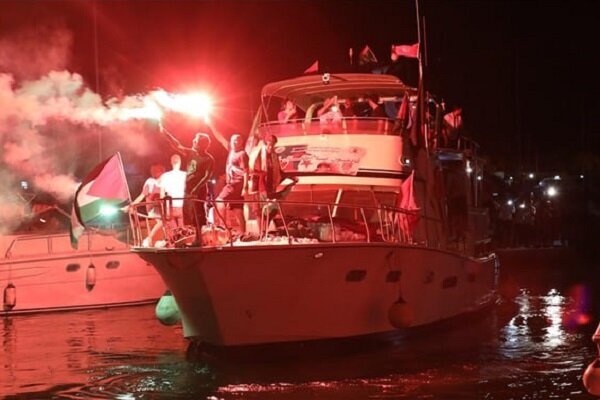 سیزدهمین کشتی ناوگان صمود مراکش از تونس به طرف غزه حرکت کرد