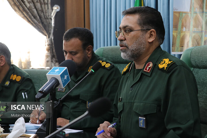 نشست خبری فرمانده سپاه الغدیر؛ نقشه‌راه پاسداری از یاد دفاع مقدس