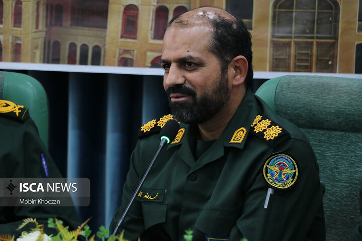 نشست خبری فرمانده سپاه الغدیر؛ نقشه‌راه پاسداری از یاد دفاع مقدس