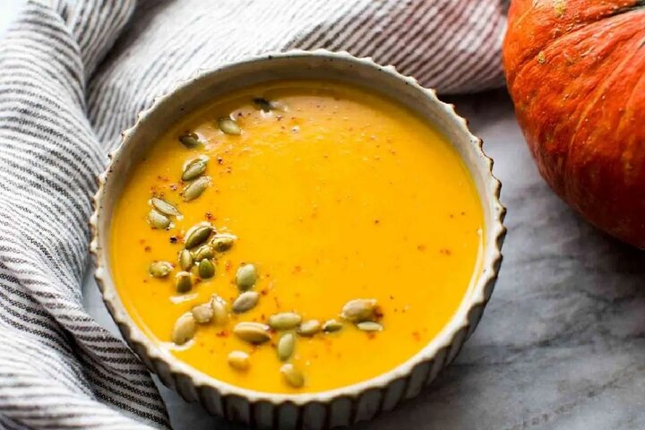 آموزش آشپزی / طرز تهیه سوپ کدو حلوایی مخصوص فصل پاییز