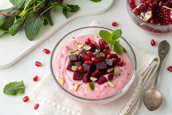 آموزش آشپزی / طرز تهیه ماست لبو یا بورانی چغندر مجلسی