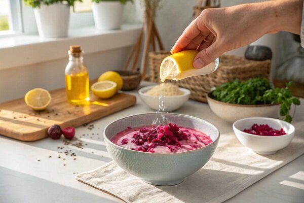 آموزش آشپزی / طرز تهیه ماست لبو یا بورانی چغندر مجلسی