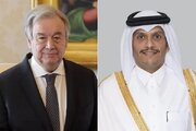 رایزنی دبیرکل سازمان ملل با وزیر خارجه قطر درباره مرحله نخست توافق غزه