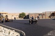 اتمام عملیات آسفالت معابر روستای اکبرآباد