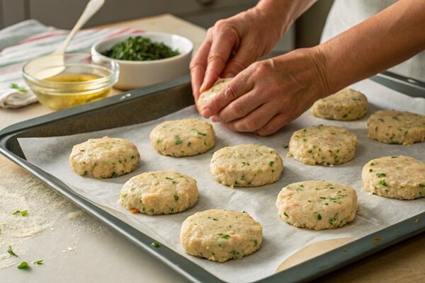 آموزش آشپزی / طرز تهیه کتلت مرغ در فر ؛ سالم و خوشمزه + عکس مراحل