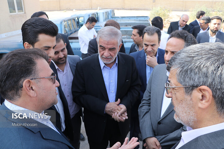 مراسم افتتاح مخزن ۱۵ هزار متر مکعبی شهید موسوی شهر یزد